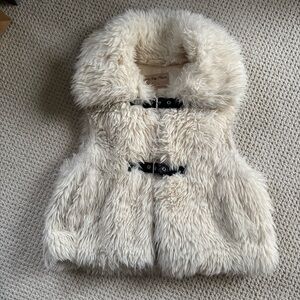 We The Free Cream Faux Fur Vest
